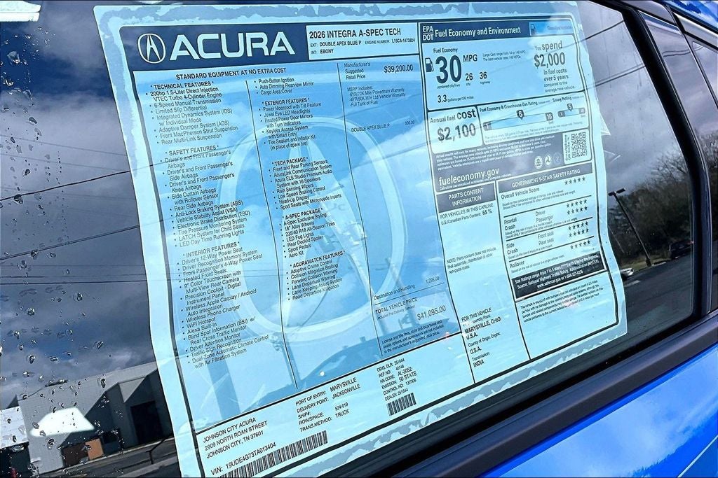 2026 Acura Integra A-Spec Tech Package