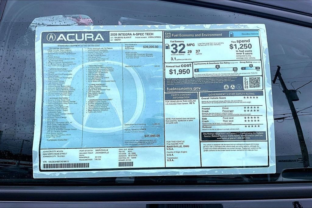 2026 Acura Integra A-Spec Tech Package