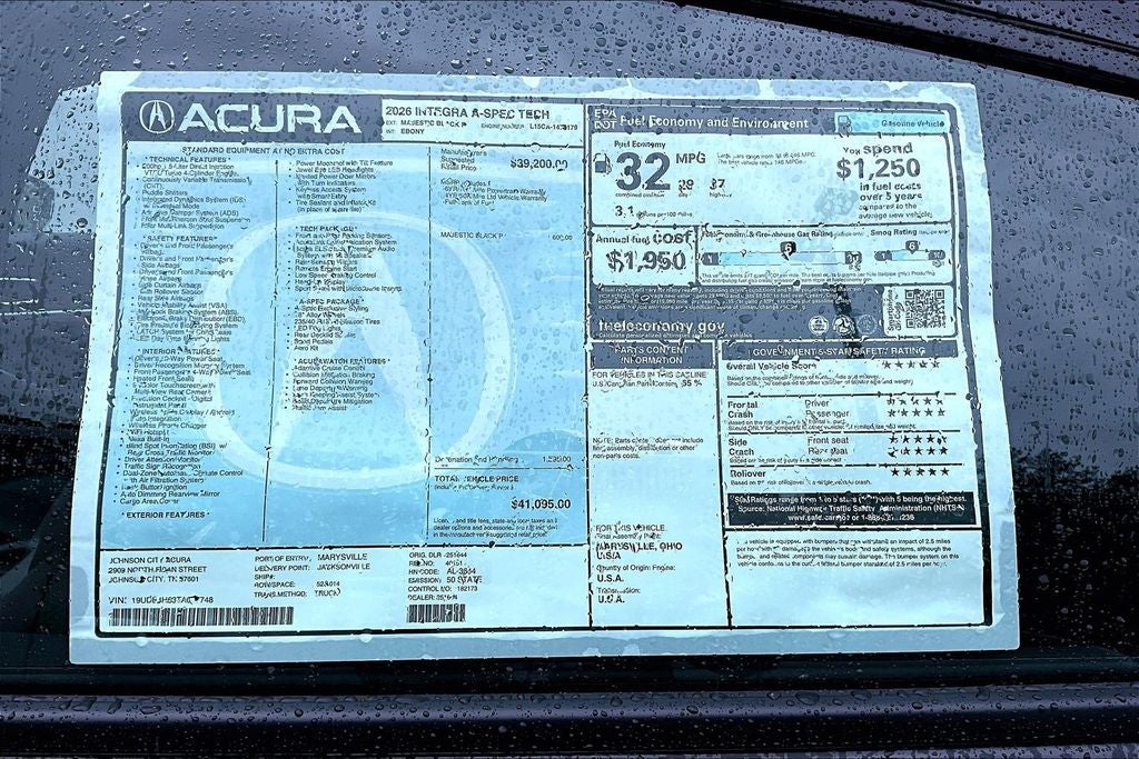 2026 Acura Integra A-Spec Tech Package