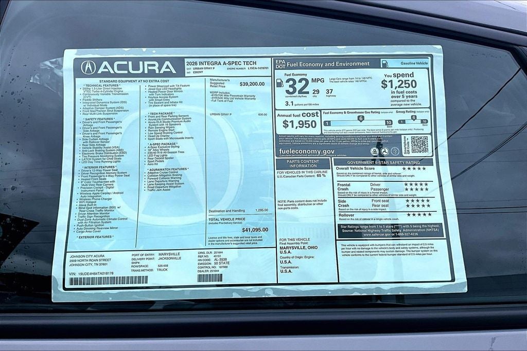 2026 Acura Integra A-Spec Tech Package