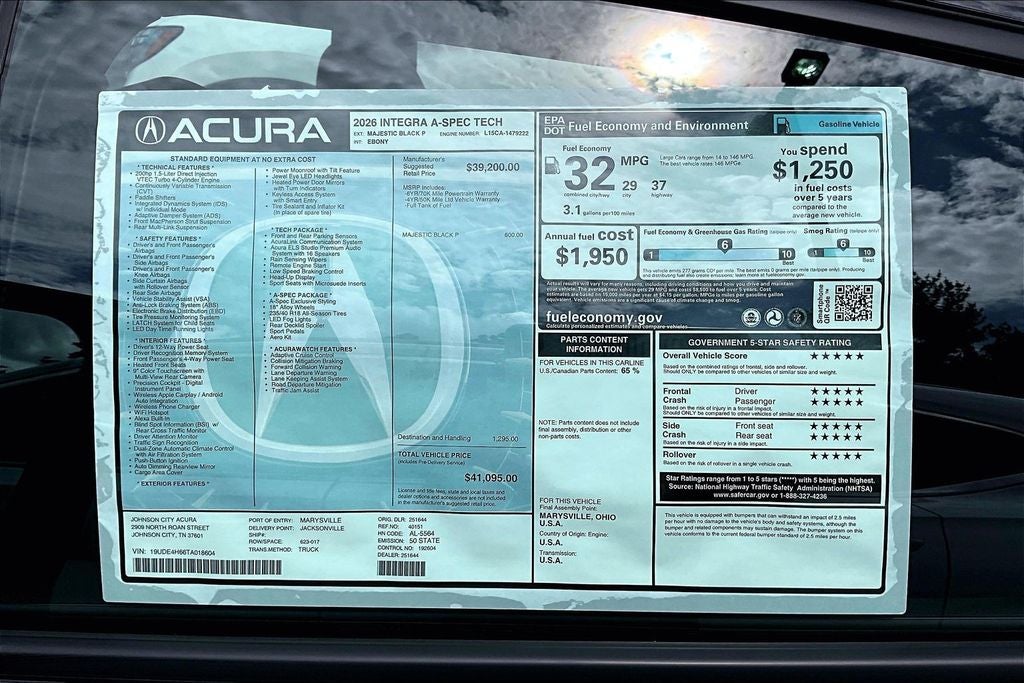 2026 Acura Integra A-Spec Tech Package