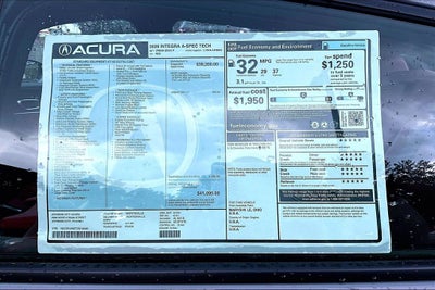 2026 Acura Integra A-Spec Tech Package
