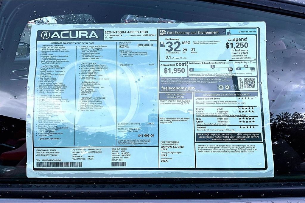 2026 Acura Integra A-Spec Tech Package