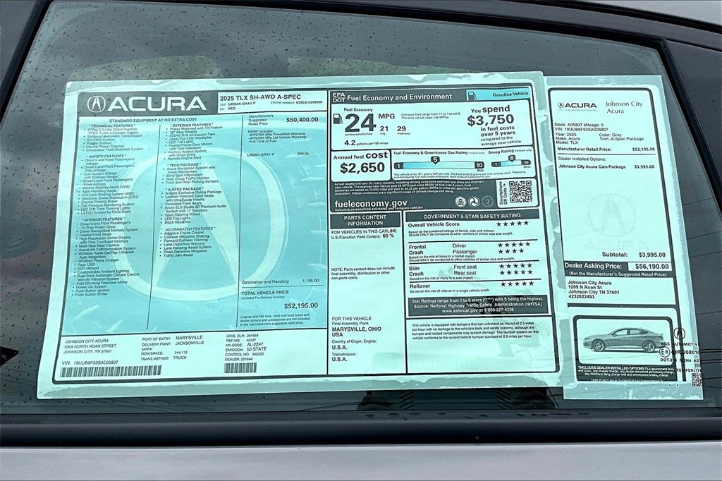 2025 Acura TLX A-Spec Package SH-AWD