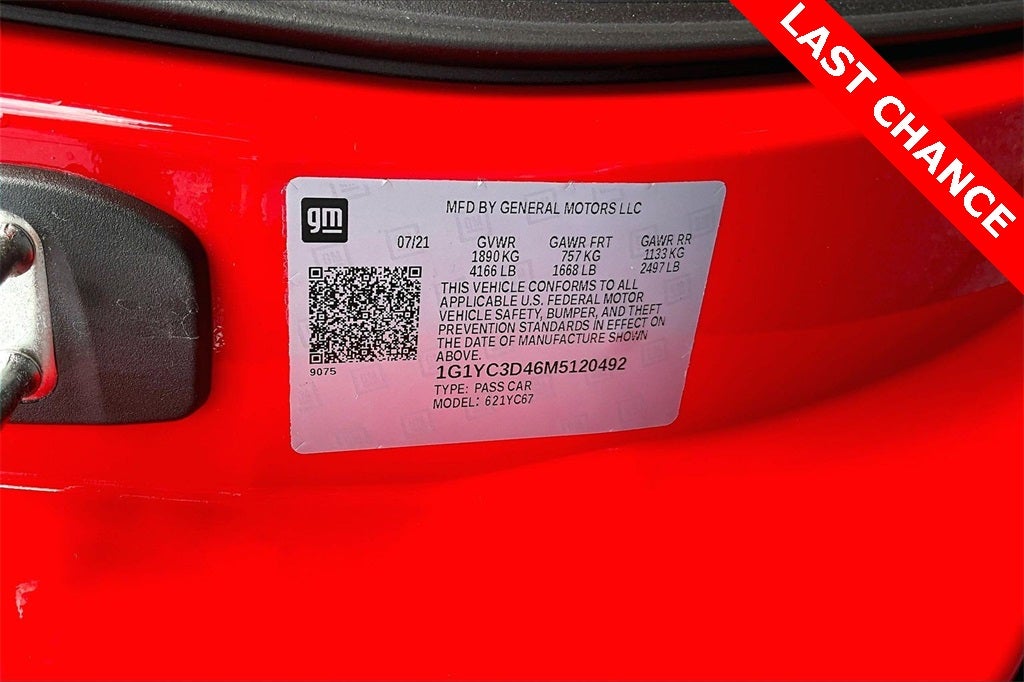 2021 Chevrolet Corvette Stingray 3LT