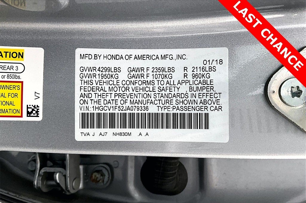 2018 Honda Accord EX-L