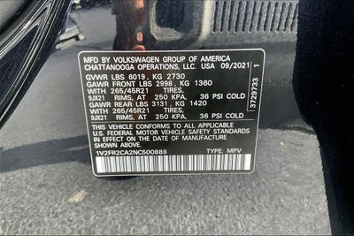 2022 Volkswagen Atlas 3.6L V6 SEL Premium R-Line