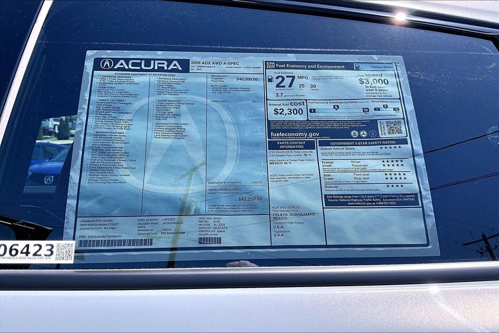 2026 Acura ADX A-Spec Package