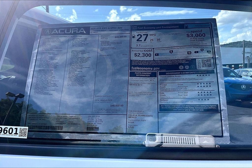 2026 Acura ADX A-Spec Advance Package