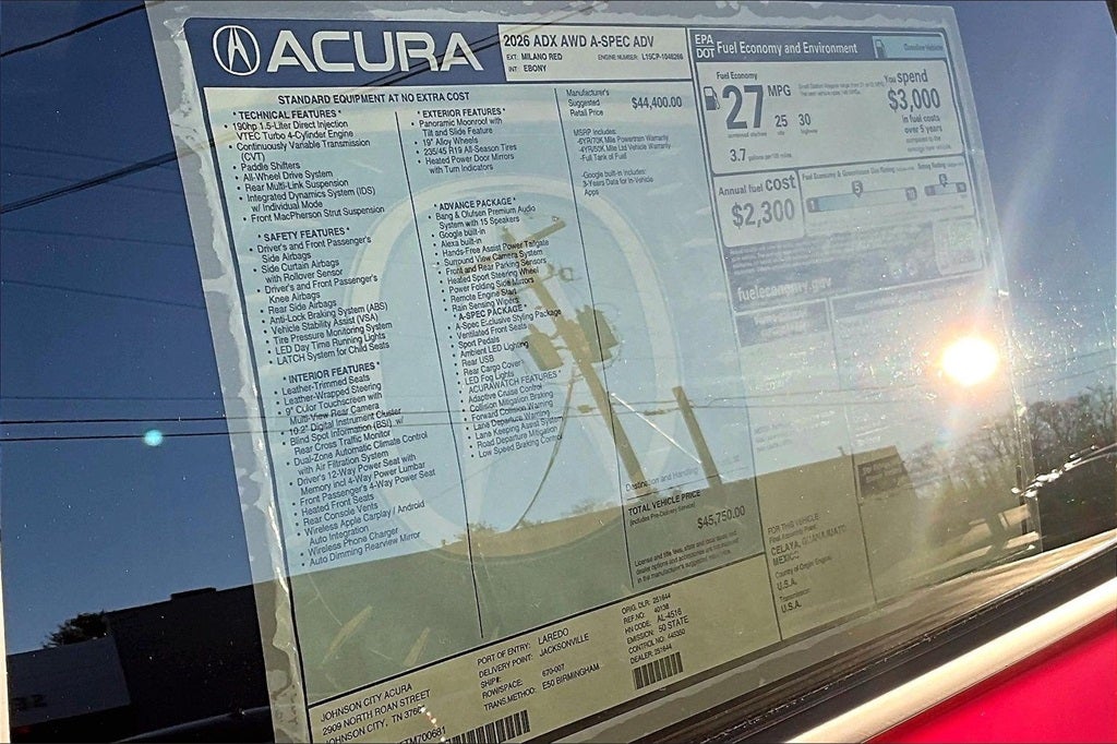 2026 Acura ADX A-Spec Advance Package