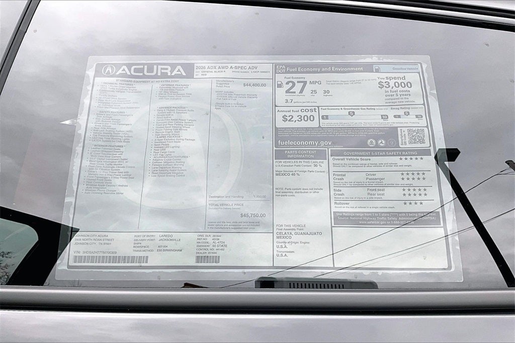 2026 Acura ADX A-Spec Advance Package