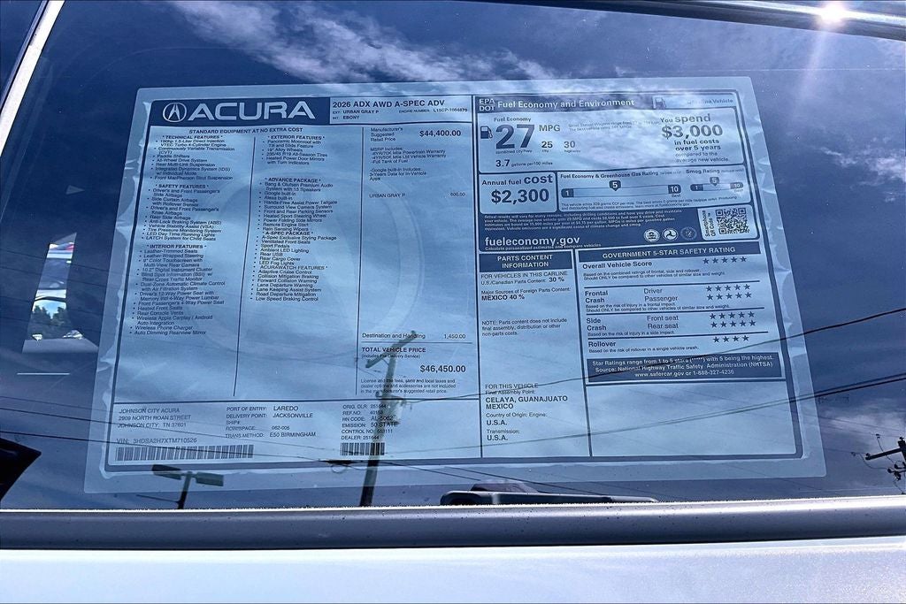 2026 Acura ADX A-Spec Advance Package