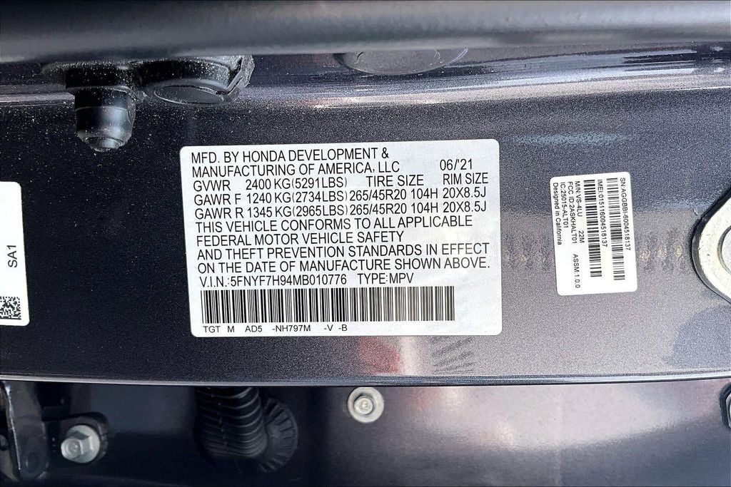 2021 Honda Passport Touring