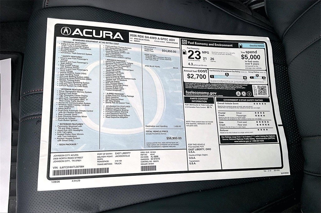 2026 Acura RDX A-Spec Advance Package SH-AWD