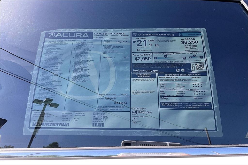 2026 Acura MDX Advance Package SH-AWD