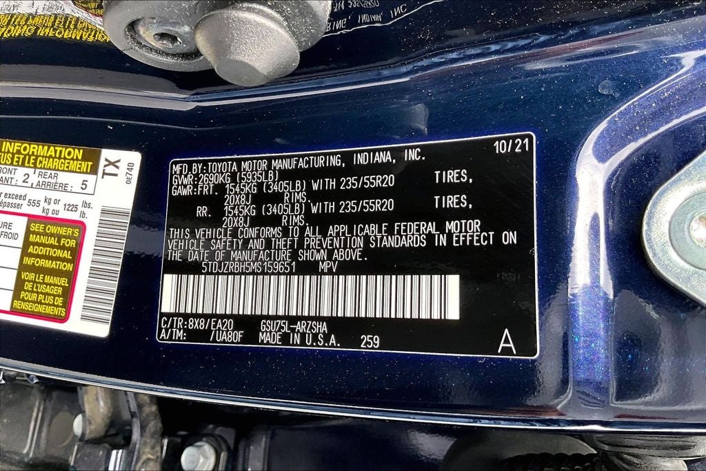 2021 Toyota Highlander XSE