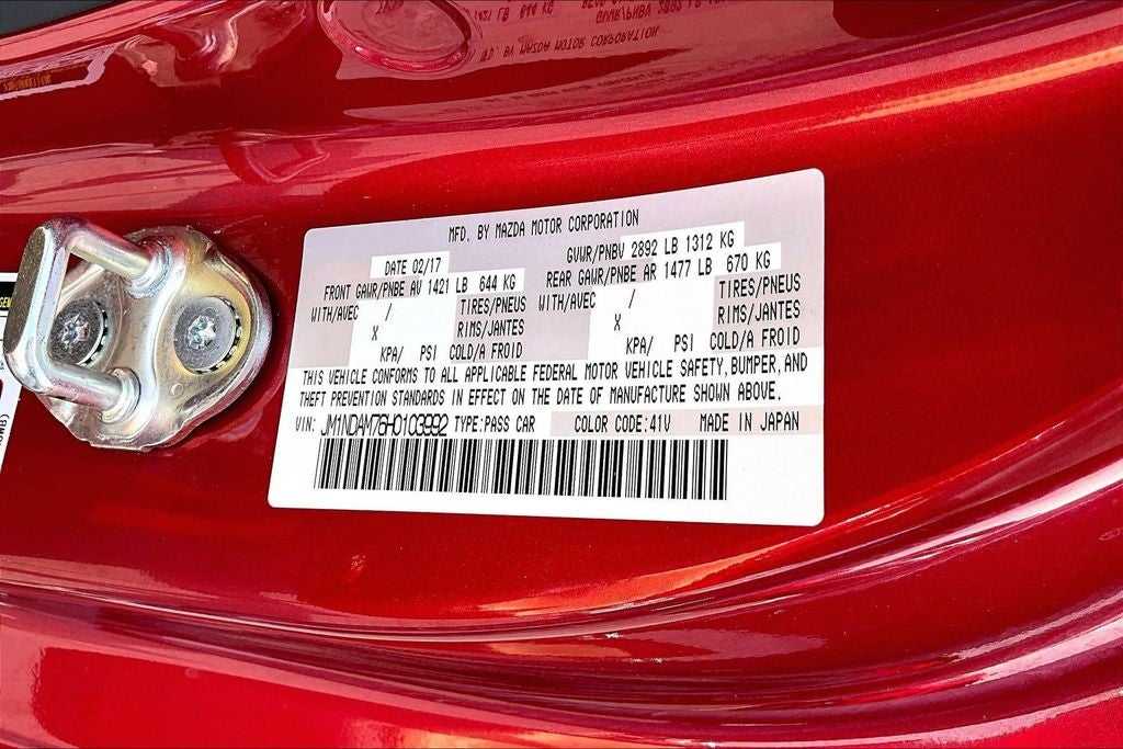 2017 Mazda Mazda Miata RF Grand Touring