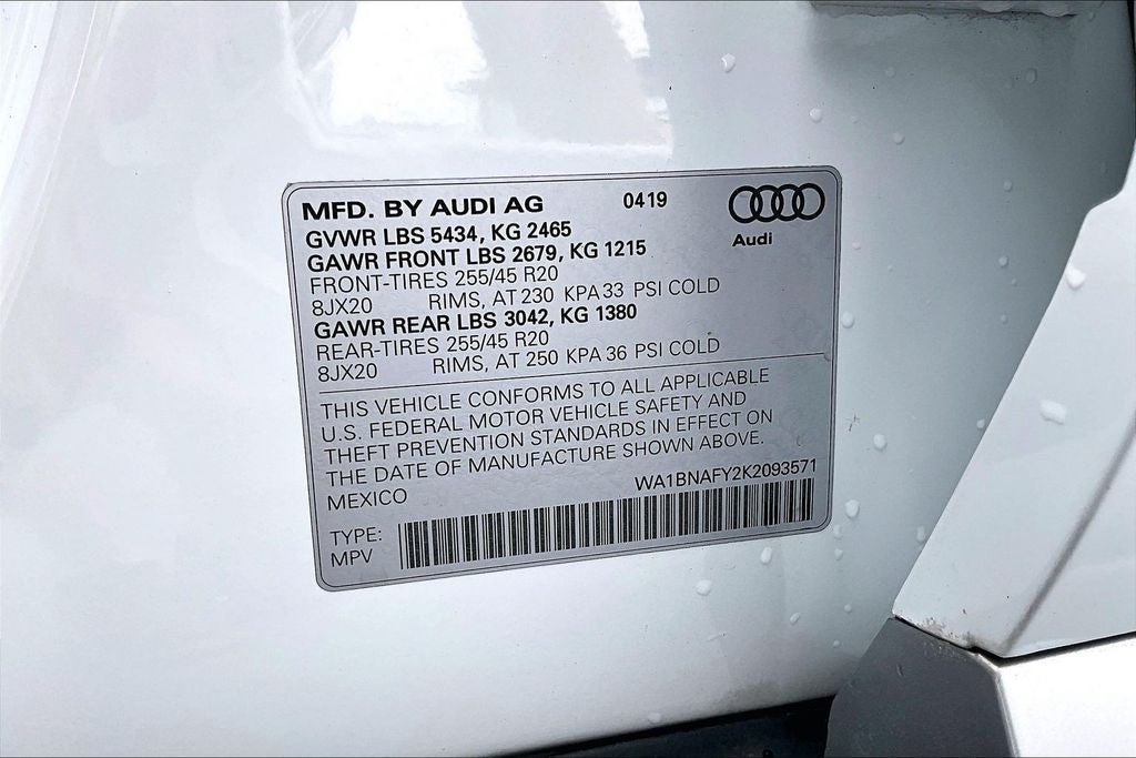2019 Audi Q5 2.0T Premium Plus quattro